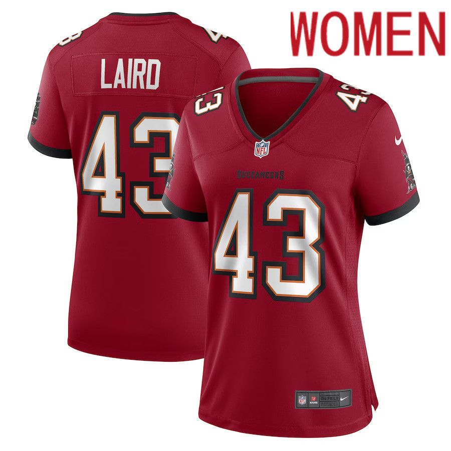Women Tampa Bay Buccaneers #43 Patrick Laird Nike Red Game Player NFL Jersey->women nfl jersey->Women Jersey